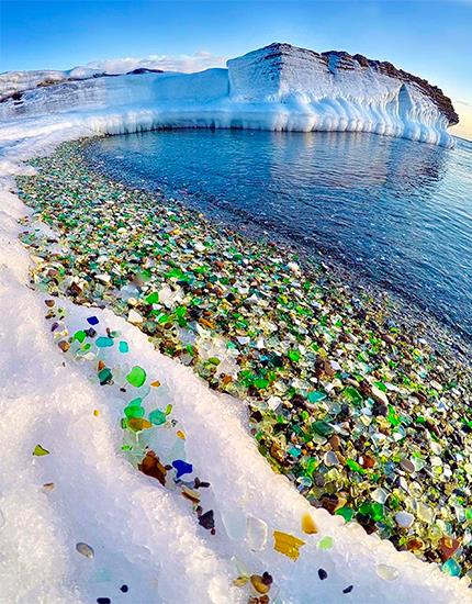 A man-made phenomenon called the glass beach